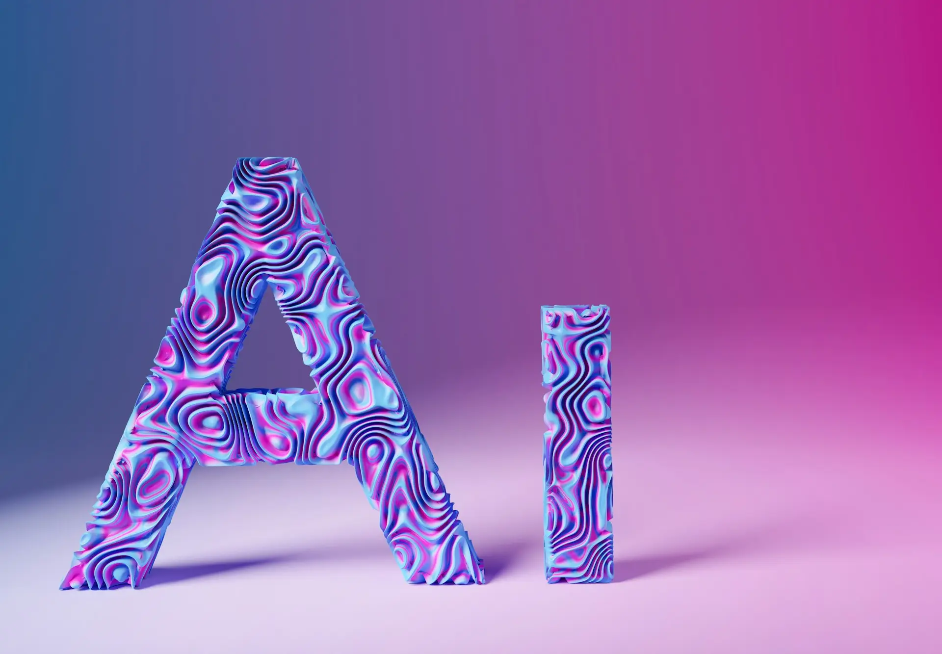 the letters are made up of different shapes